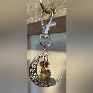 🌟🌟Silver Crescent Moon Keychain/bag charm